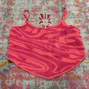 Forever 21 Pink Asymmetrical Crop Camisole